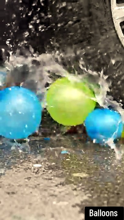Car Tire vs 5 Water Balloons #waterballoonscrush #cartirecrush #viralshort #foryou #crushingvideo @Drama Lovers👀🔥 @No Name ❤️‍😭👀