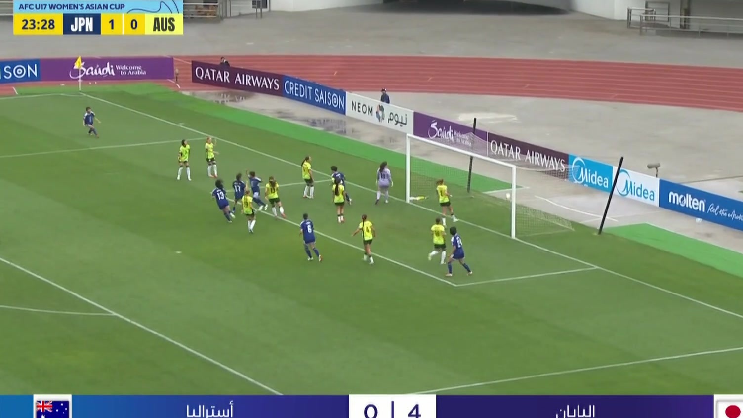 اليابان تبلغ نهائي كأس آسيا للناشئات تحت 17 عاماً