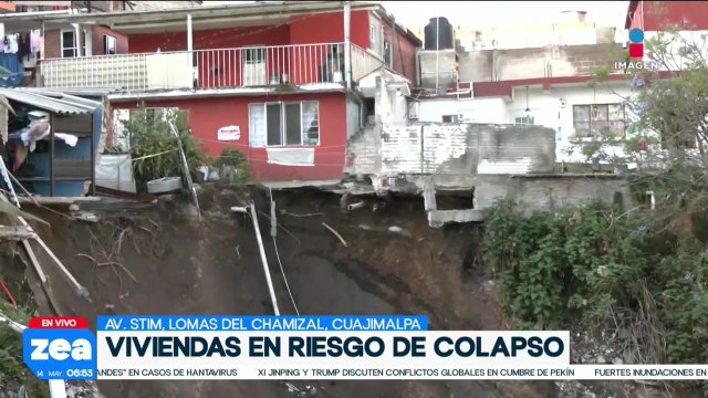 Viviendas de la Col. Lomas del Chamizal se encuentran en riesgo de colapso