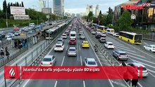 İstanbul'da trafik yoğunluğu yüzde 80'e çıktı