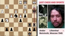 Mikhail Botvinnik ganando con tácticas de ajedrez (1)