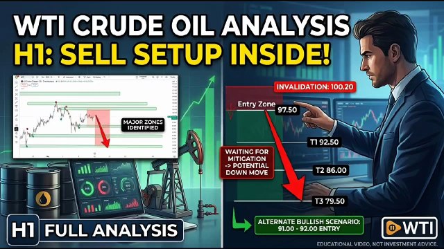 WTI Crude Oil Intraday Outlook: Institutional Supply/Demand & Price Action Analysis