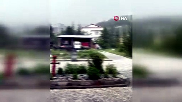 Dolu yağışı Çorum’u beyaza bürüdü