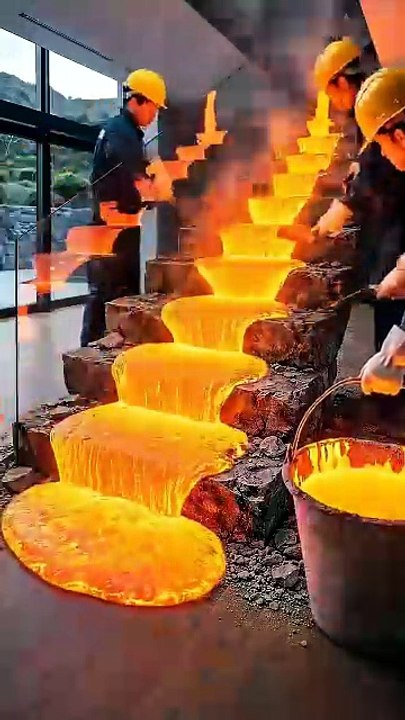 Amazing AI Interior Design: Lava vs Galaxy Stairs!
