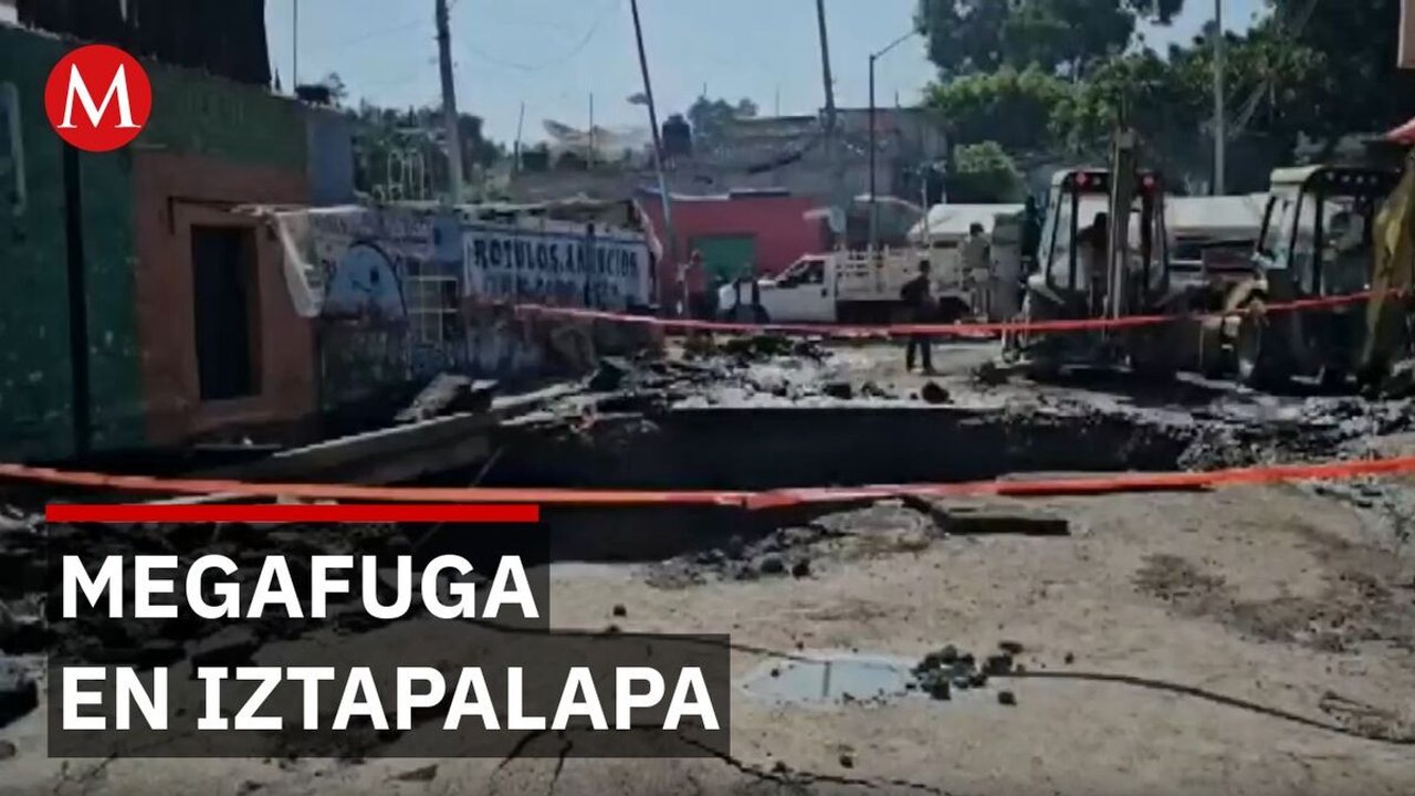 Megafuga por tubería de 48 pulgadas provoca inundaciones en Iztapalapa