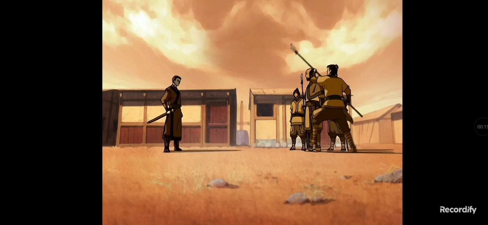 Zuko vs Corrupt Earth Nation Soldiers no sound all action cut