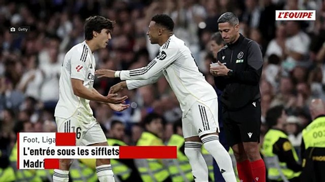 L'entrée sous les sifflets de Kylian Mbappé pour son retour avec le Real Madrid contre Oviedo - Foot - Liga