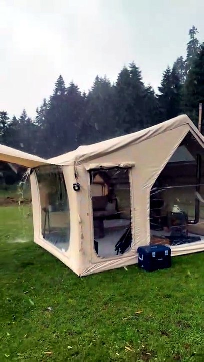 "Camping+Rain=Therapy"