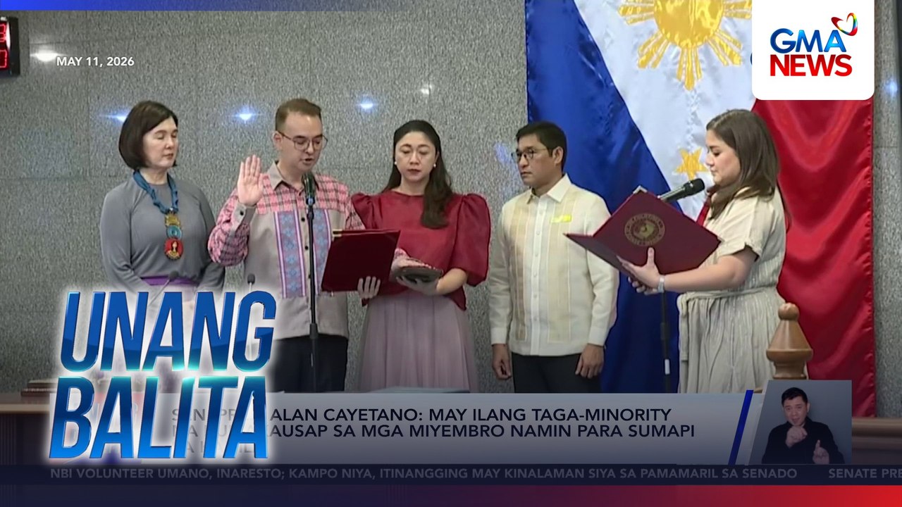 SP Alan Cayetano - May ilang taga-minority na kumakausap sa mga miyembro namin para sumapi sa kanila | Unang Balita