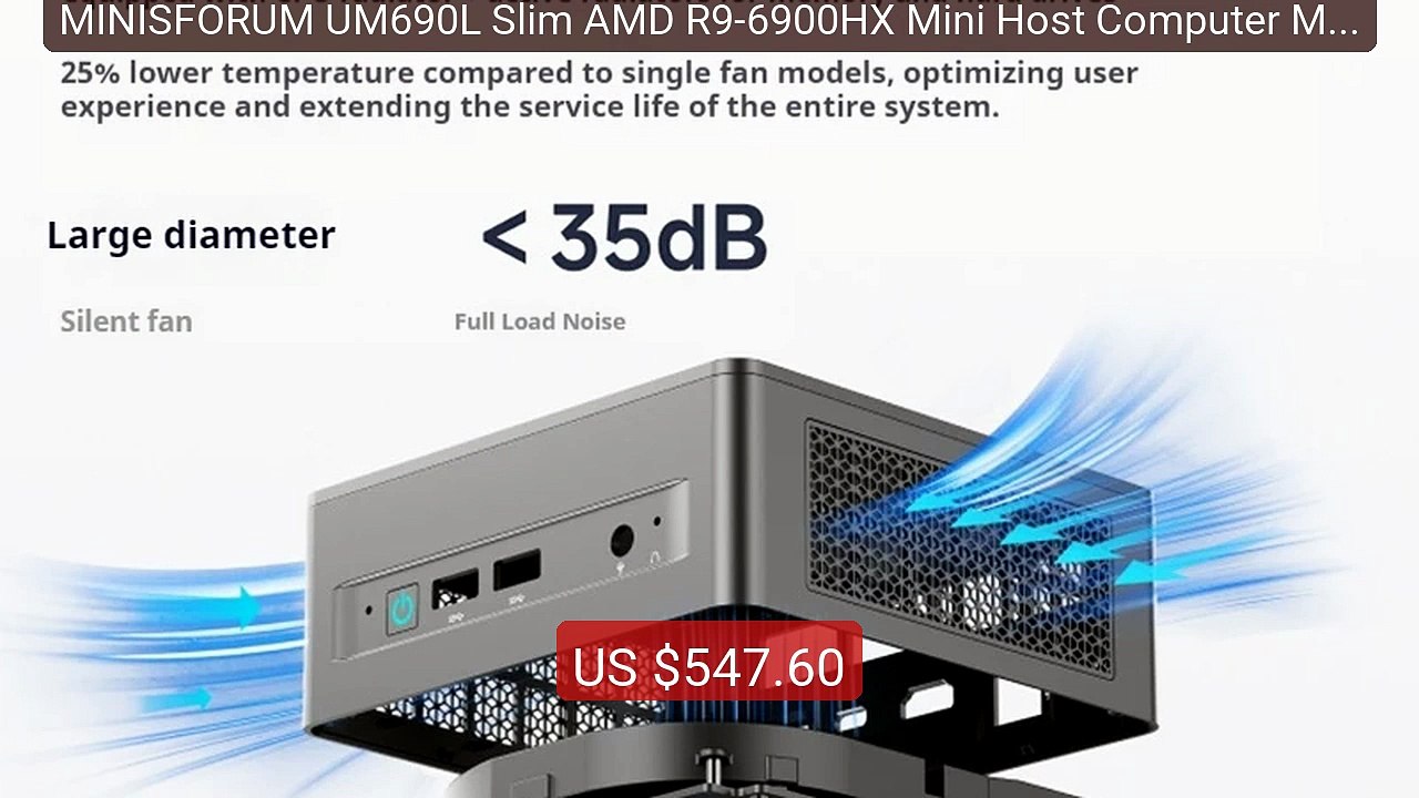 MINISFORUM UM690L Slim AMD R9-6900HX Mini Host Computer Min... — Top Pick 2026 | Unbeatable Price!