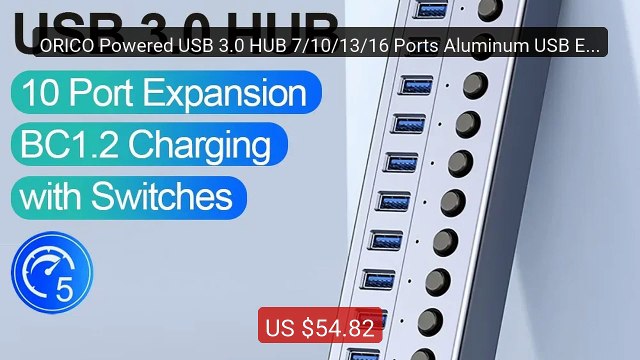 ORICO Powered USB 3.0 HUB 7/10/13/16 Ports Aluminum USB Extens... — Hot Deal 2026 | Limited Offer!