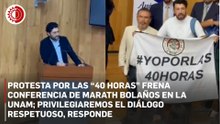 Activistas por jornada de 40 horas interrumpen conferencia del secretario del Trabajo en la UNAM