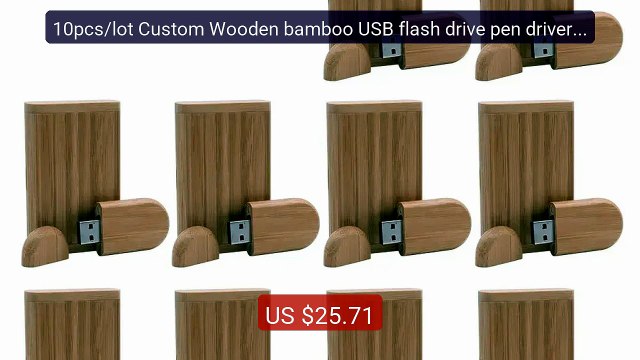10pcs/lot Custom Wooden bamboo USB flash drive pen driver wood chip... — Top Rated 2026 | Buy Now!