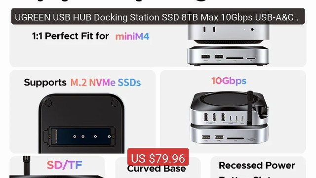 UGREEN USB HUB Docking Station SSD 8TB Max 10Gbps USB-A&C Ports SD&... — Top Rated 2026 | Buy Now!
