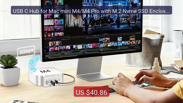 USB C Hub for Mac mini M4/M4 Pro with M.2 Nvme SSD Enclosure ... — Amazing Value 2026 | Must Have!