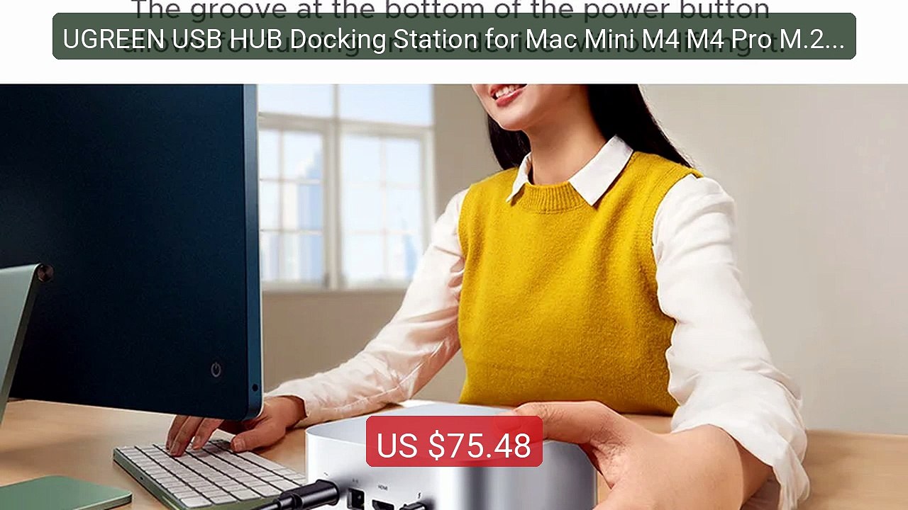 UGREEN USB HUB Docking Station for Mac Mini M4...