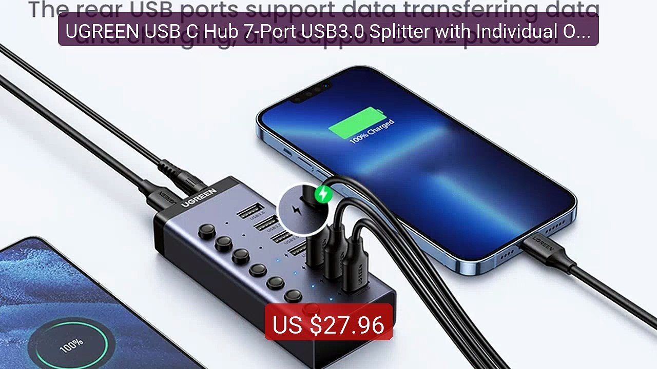 UGREEN USB C Hub 7-Port USB3.0 Splitter with Individual OFF/ON Swit... — Top Rated 2026 | Buy Now!