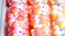 Beadable Clay Pens with Cute Cat Character Tanghulu in Strawberry Fruit