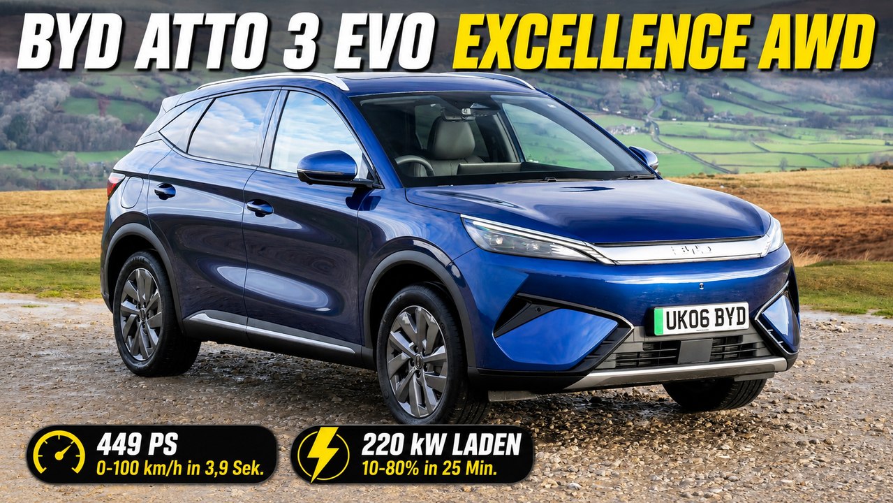2026 BYD Atto 3 Evo Excellence AWD: Schnellladen & AWD-Power