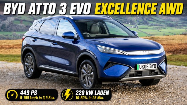 2026 BYD Atto 3 Evo Excellence AWD: Schnellladen & AWD-Power