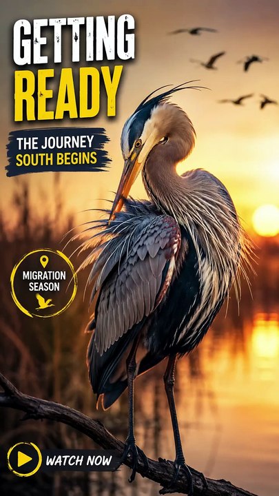 Migration des Hérons : Le Grand Voyage vers le Sud 🐦🌅 | Saison de Migration en South