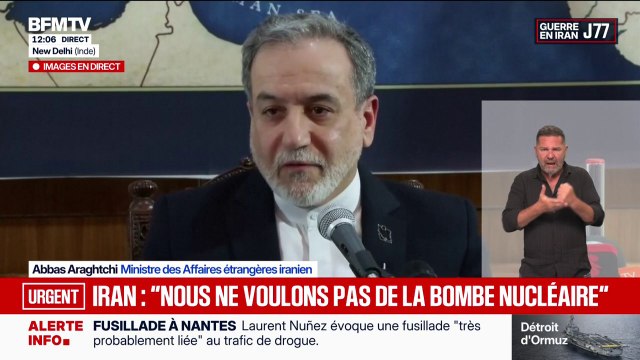 Détroit d'Ormuz: Dès que l'agression américaine prendra fin, nous nous assurerons du passage de tous les bateaux , déclare le ministre des Affaires étrangères iranien