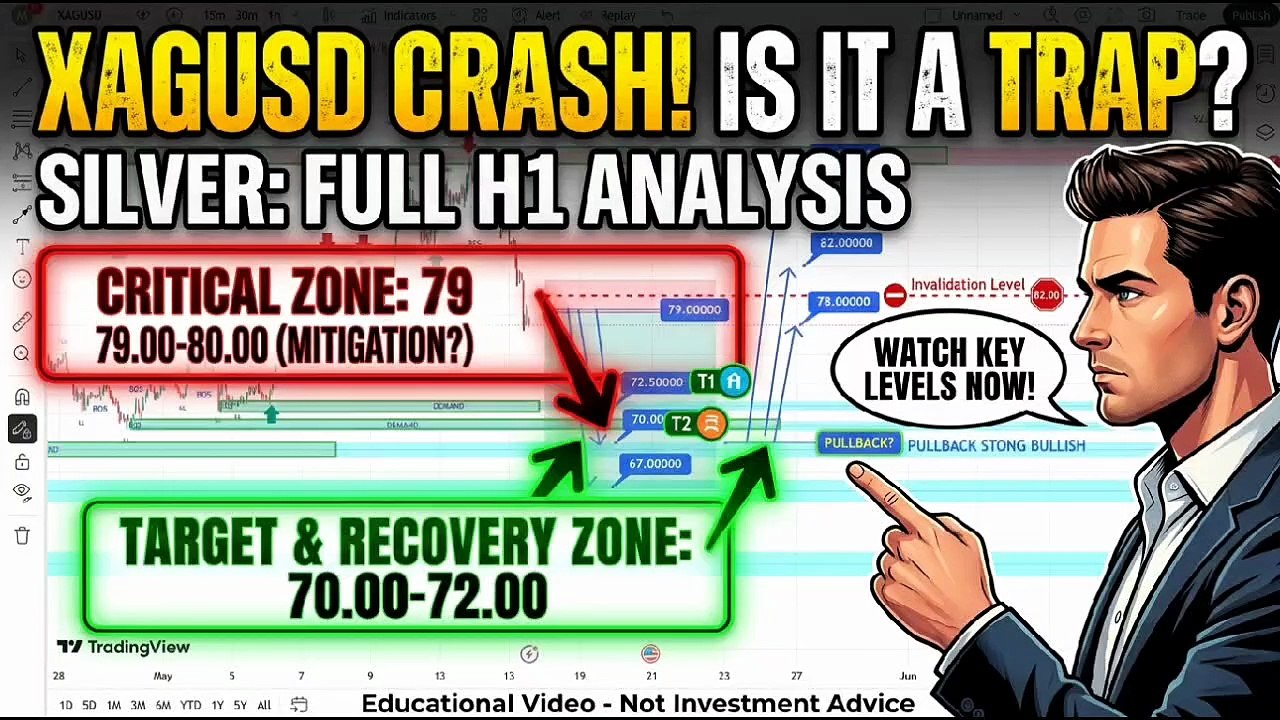 Silver (XAGUSD) H1 Full Analysis: Institutional Structure & Key Levels