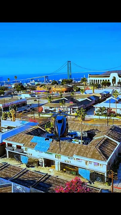 Franklin Flying Above Los Santos 🌆 Insane NVE Graphics! | GTA V PC Mods #shorts
