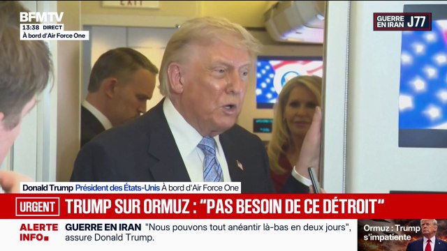 Détroit d'Ormuz: Je ne demande aucune faveur des Chinois , assure Donald Trump