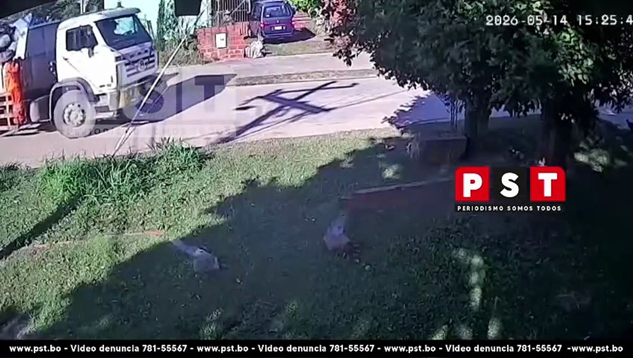 TRABAJADOR DE ASEO URBANO C4E DE CAMIÓN BASURERO Y QUEDA lNCONSCIENTE
