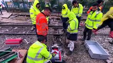 Samsun'un Havza ilçesinde selde zarar gören demir yolu onarıldı