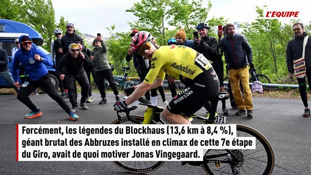 Jonas Vingegaard envoie un message au sommet du Blockhaus sur la 7e étape du Giro, Eulalio reste leader du général - Cyclisme - Giro
