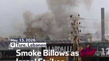 Smoke Billows as Israel Strikes Lebanon’s Tyre