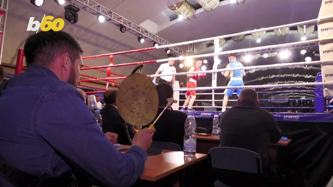 Olympic and Kharkiv boxers hold friendly underground metro bouts in Kharkiv