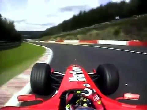 F1 – Rubens Barrichello (Ferrari V10) Onboard – Belgium 2004