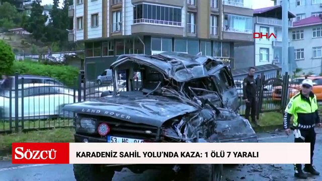Karadeniz Sahil Yolu’nda kaza: 1 ölü 7 yaralı