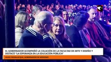 El gobernador Hugo Passalacqua acompañó la colación de la Facultad de Arte y Diseño