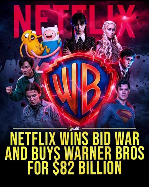 Netflix Buying Warner Bros? The $82 Billion Rumor Explained 🤯 #shorts #Netflix #WarnerBros #Hollywood #Movies #Entertainment #Streaming #FilmNews #Cinema #Trending