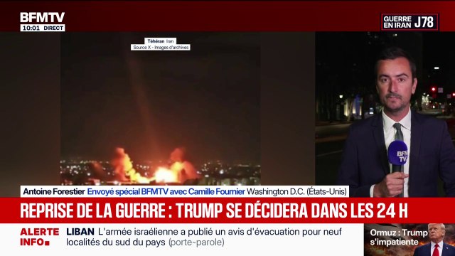 Guerre au Moyen-Orient: Donald Trump se dit prêt à reprendre la guerre