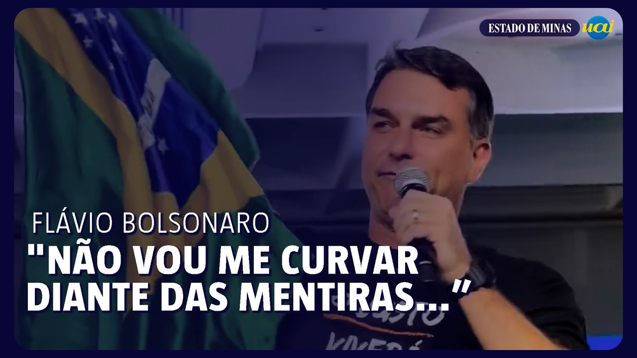 "Não vou me curvar diante das mentiras que querem jogar contra mim", diz Flávio Bolsonaro