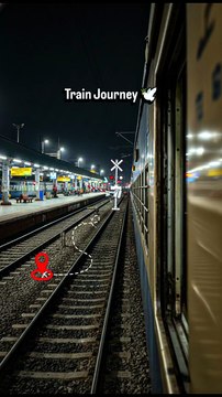 Night Train Travelling 😌✨...#train #journey #peaceful #nostalgia #station