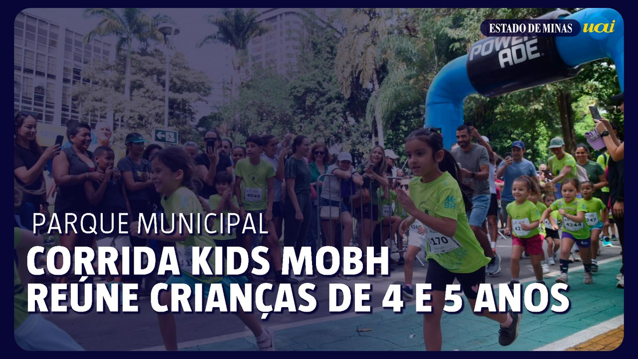 Corrida Kids MOBH, no Parque Municipal, reúne crianças de 4 e 5 anos