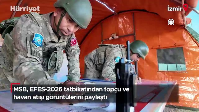 MSB, EFES-2026 tatbikatından topçu ve havan atışı görüntülerini paylaştı