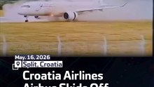 Croatia Airlines Airbus Skids Off Runway in Split