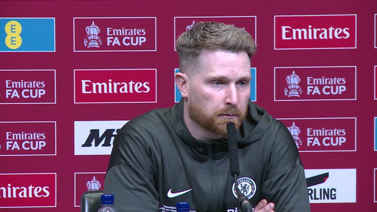 Chelsea interim coach Callum McFarlane reacts to their 1-0 FA Cup final loss to Man City