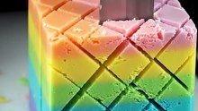 Satisfying Rainbow Soap Slices by Machine | ASMR Mechanical Soap Cutting