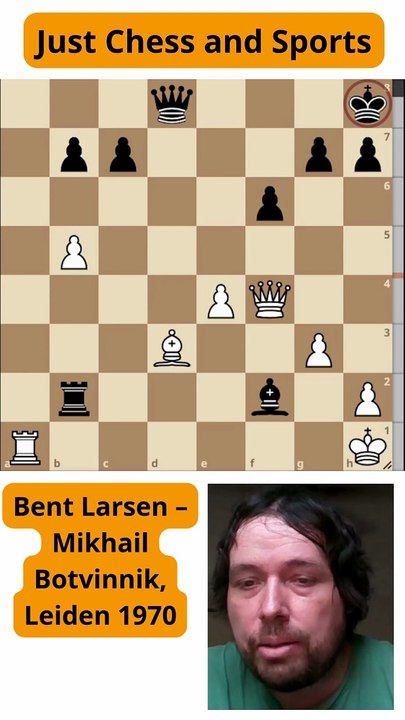 Bent Larsen vence a Botvinnik con una amenaza de jaque mate (1970)