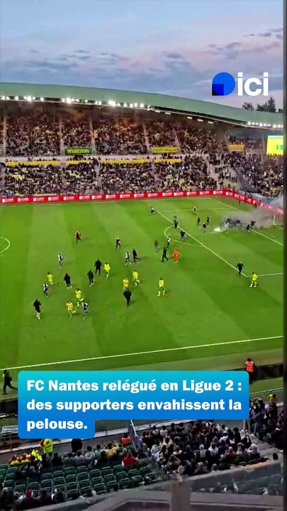 La pelouse du FC Nantes envahie lors du dernier match de la saison