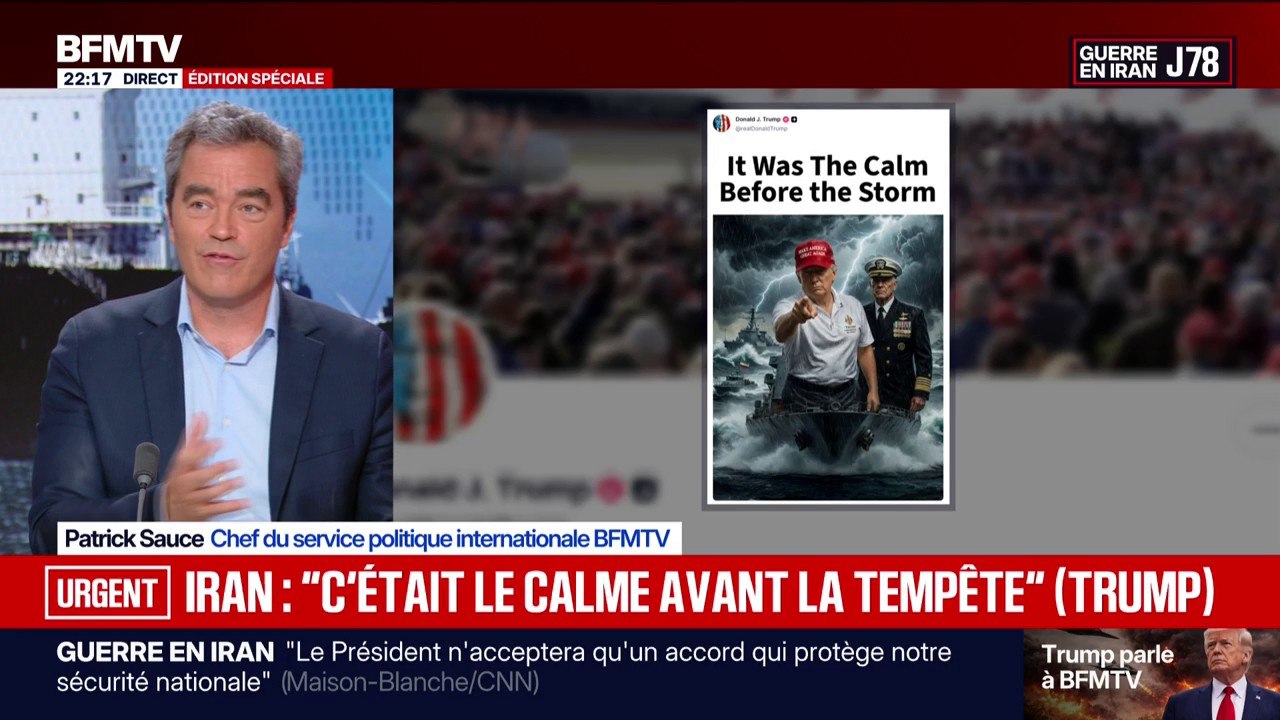 Sur son réseau social, Donald Trump menace de nouveau l'Iran via un visuel généré par l'intelligence artificielle