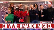 Amanda Miguel visitó los estudios de Crónica y estuvo en el Run Run